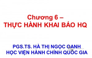 Thực hành Hải quan phần 5 (Khai báo Hải quan)